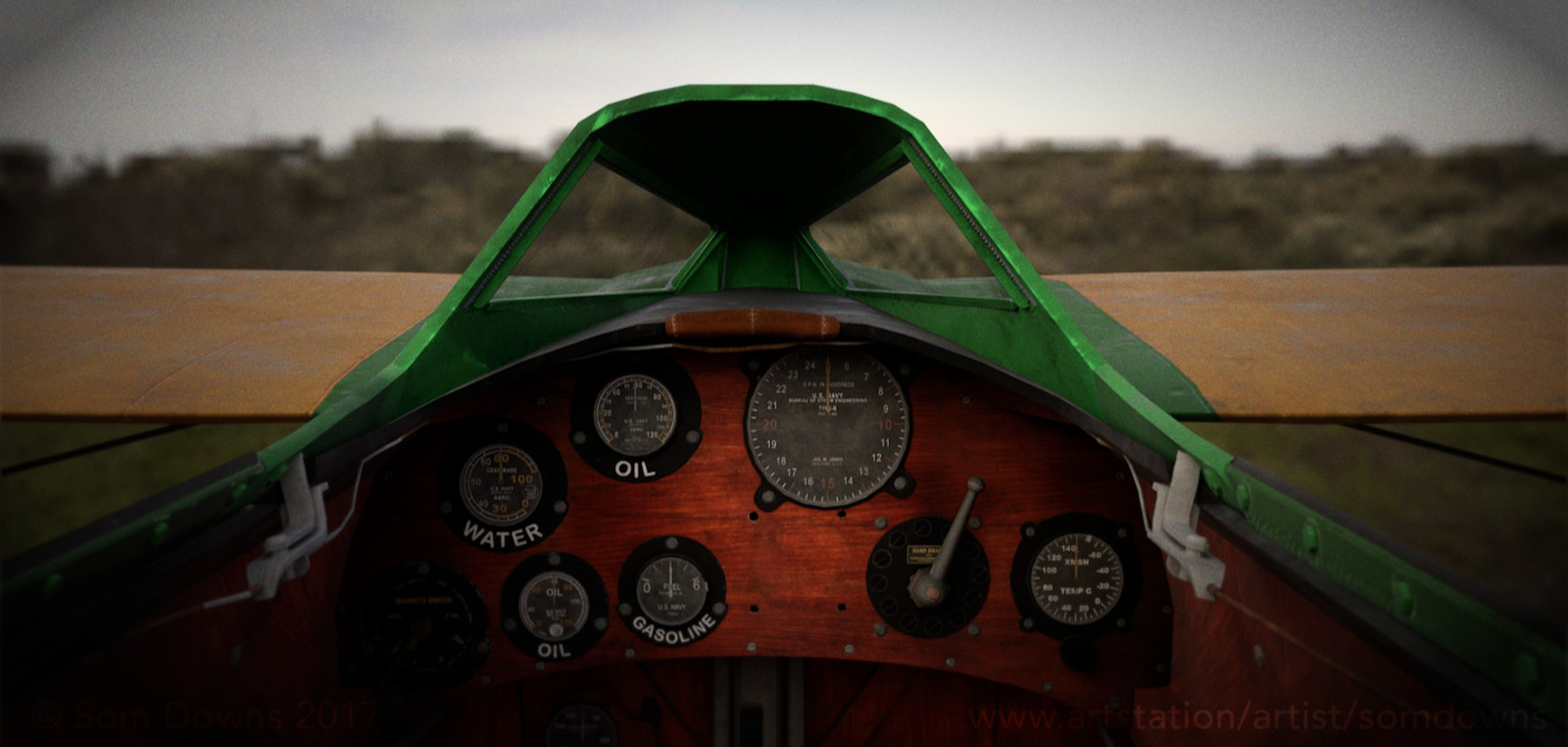 Classic Airplane Cockpit -- Curtiss R3C Racer (1925)