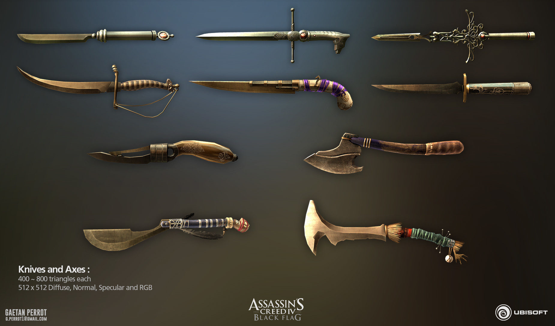 Gaëtan Perrot Assassin's Creed IV Black Flag Weapons