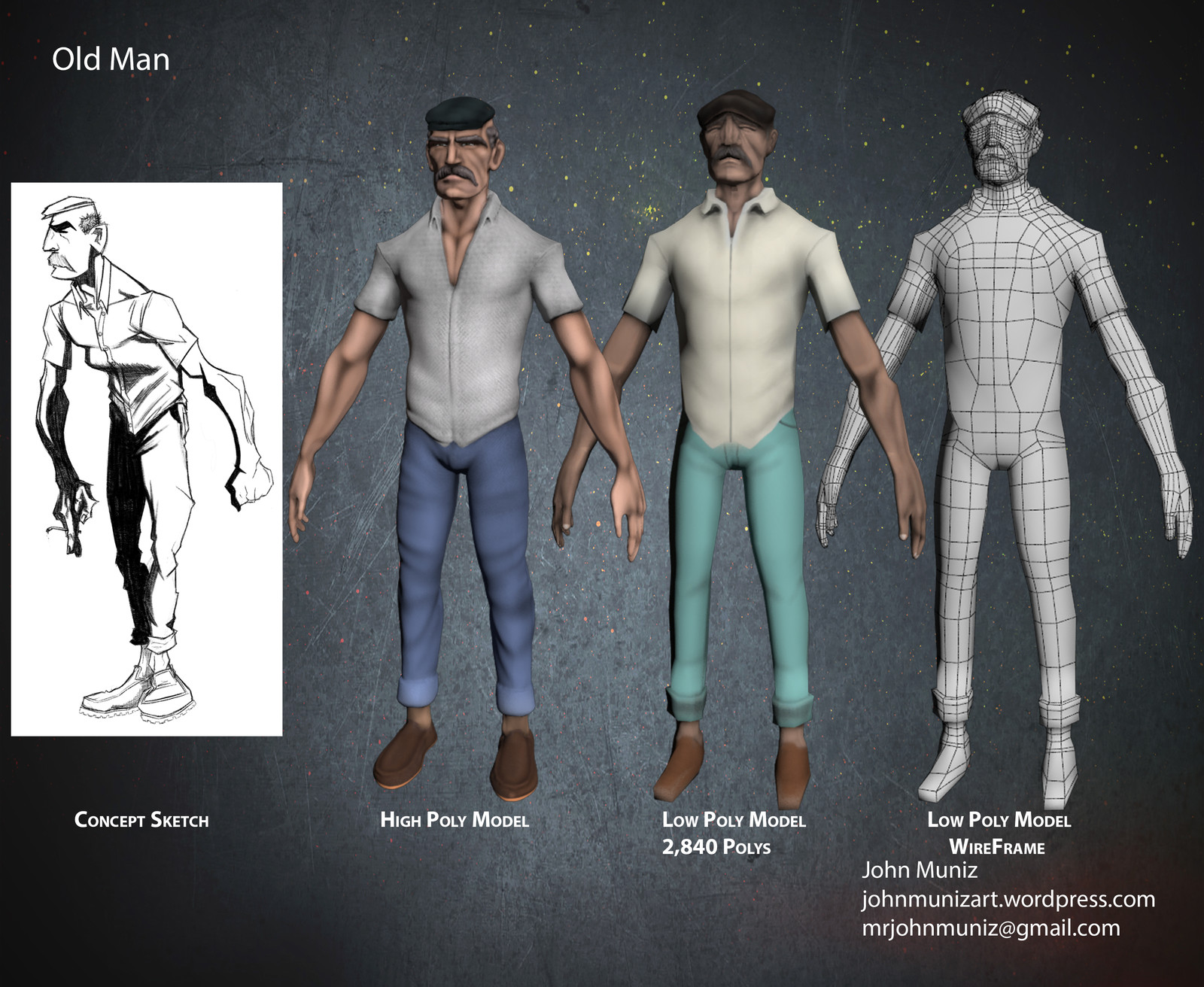 Every Step From Concept, modeling and texturing done by John Muniz