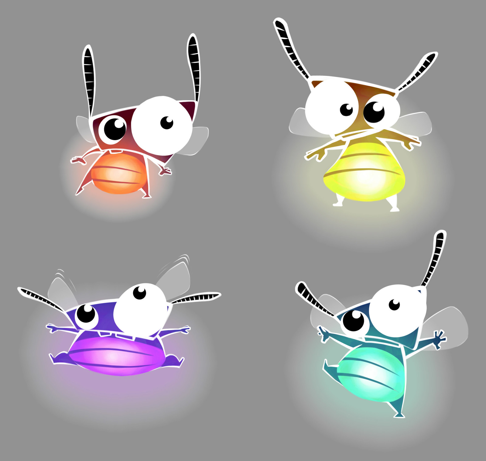 fireflies icons for smile, card game, for Z-Man games