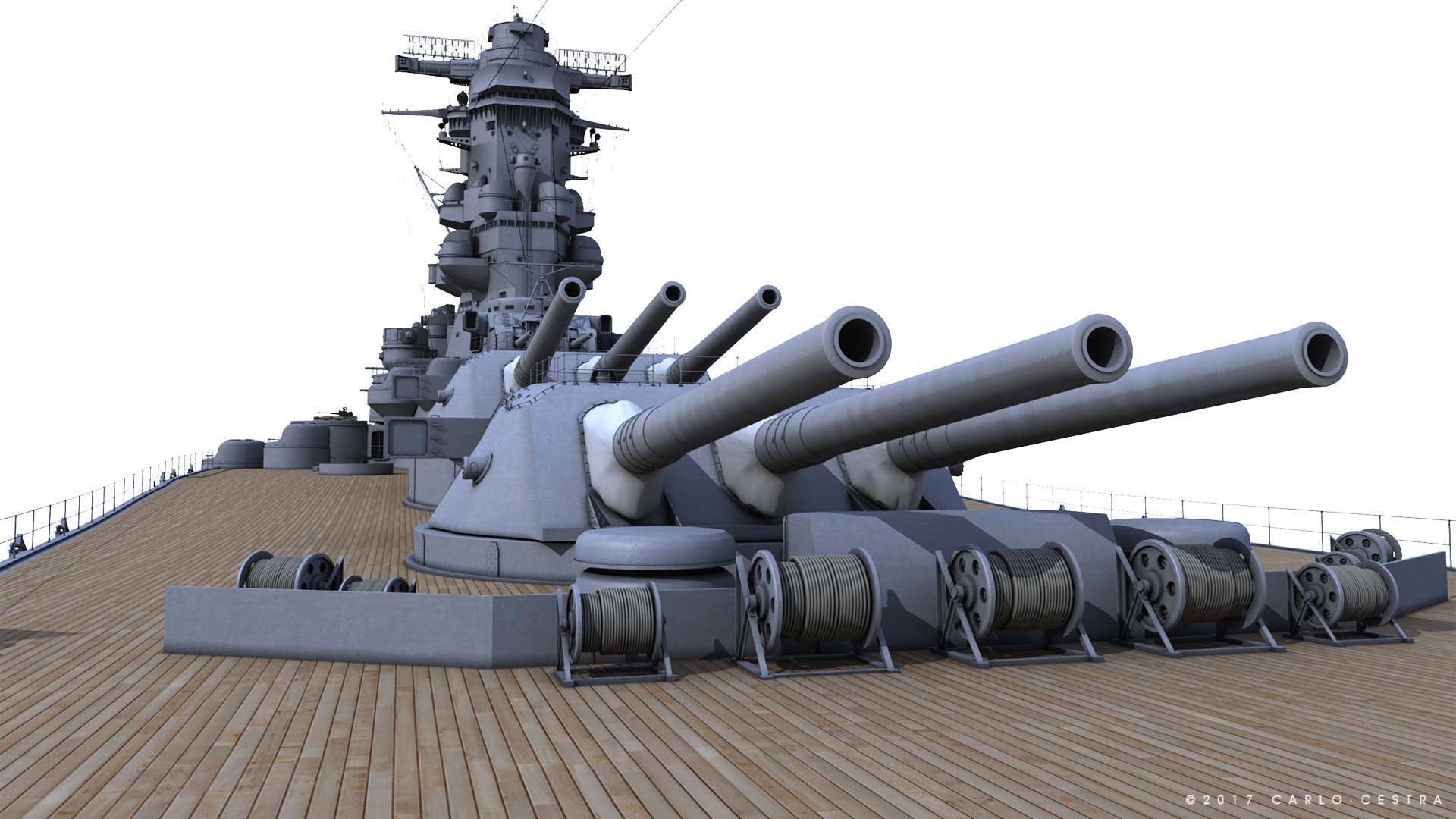 artstation battleship musashi carlo cestra