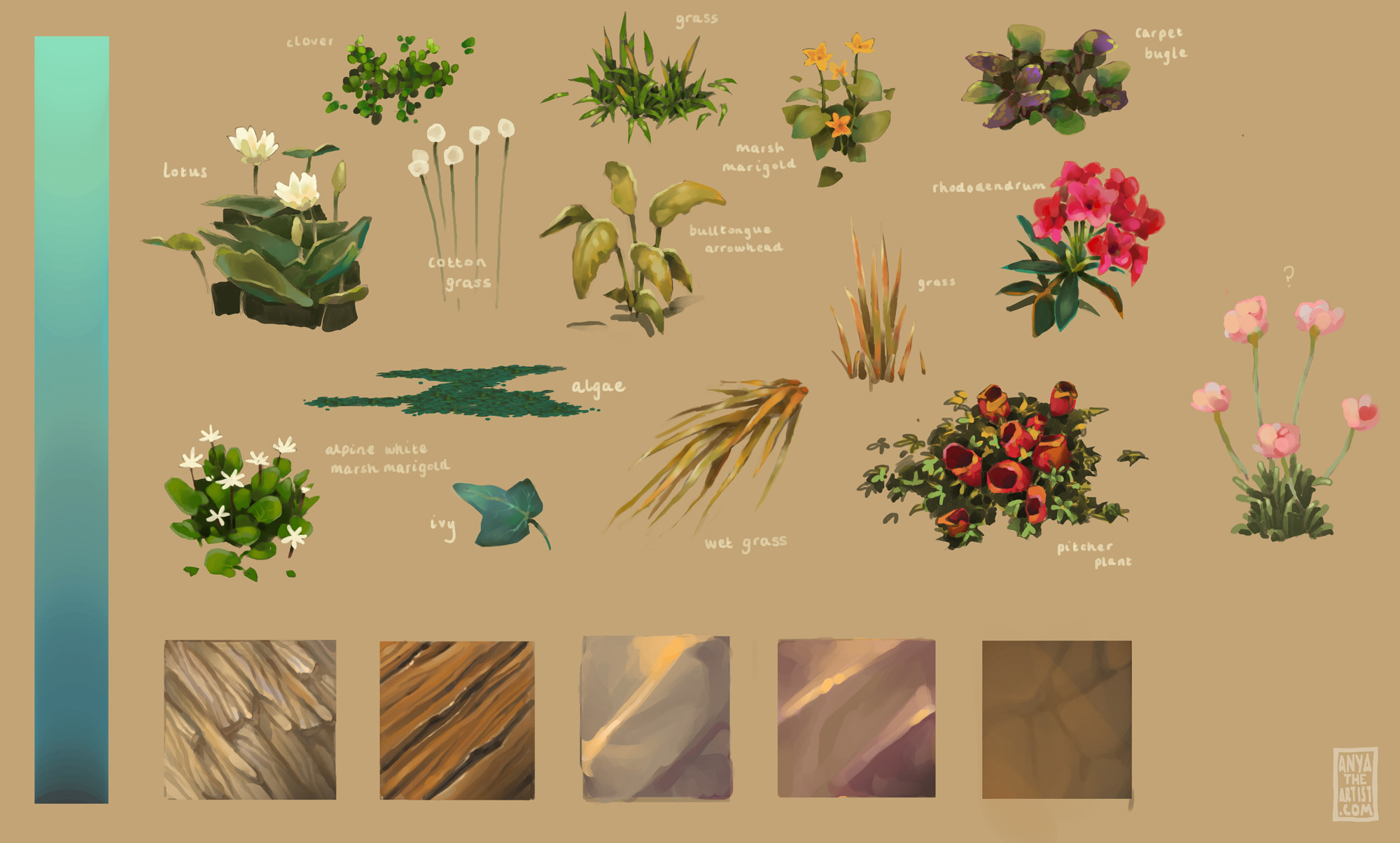 Foliage/texture exploration/colour ideas