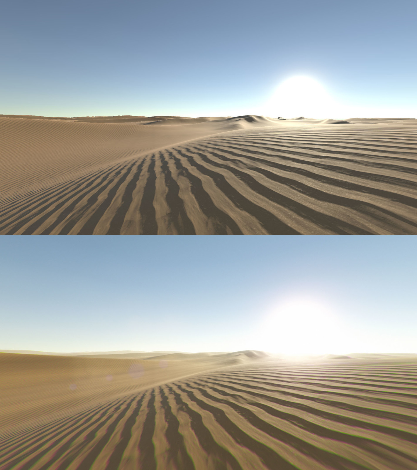 Scorching Desert before and after