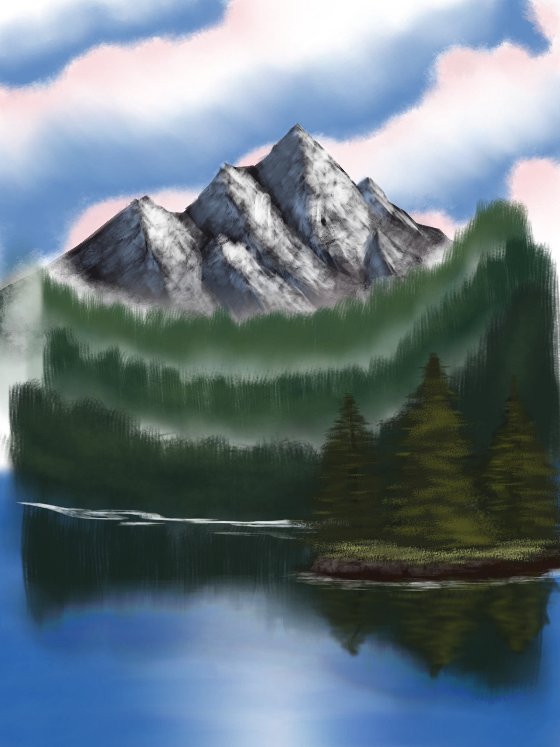 Artstation Bob Ross Inspiration In Krita Stetson Borilez