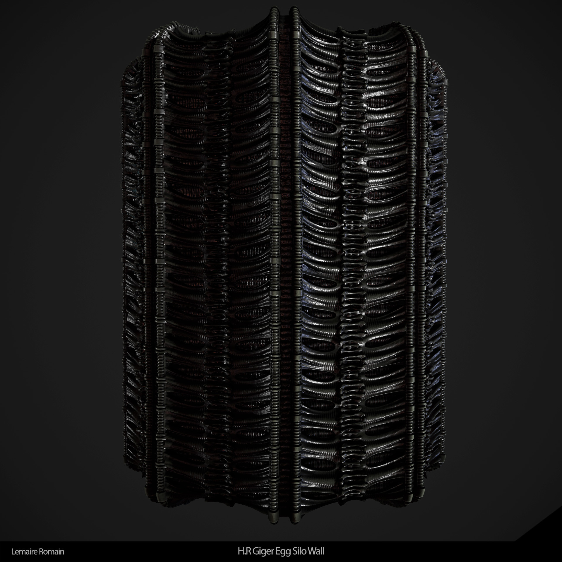 Artstation H R Giger Tribute Egg Silo Wall Romain Lemaire