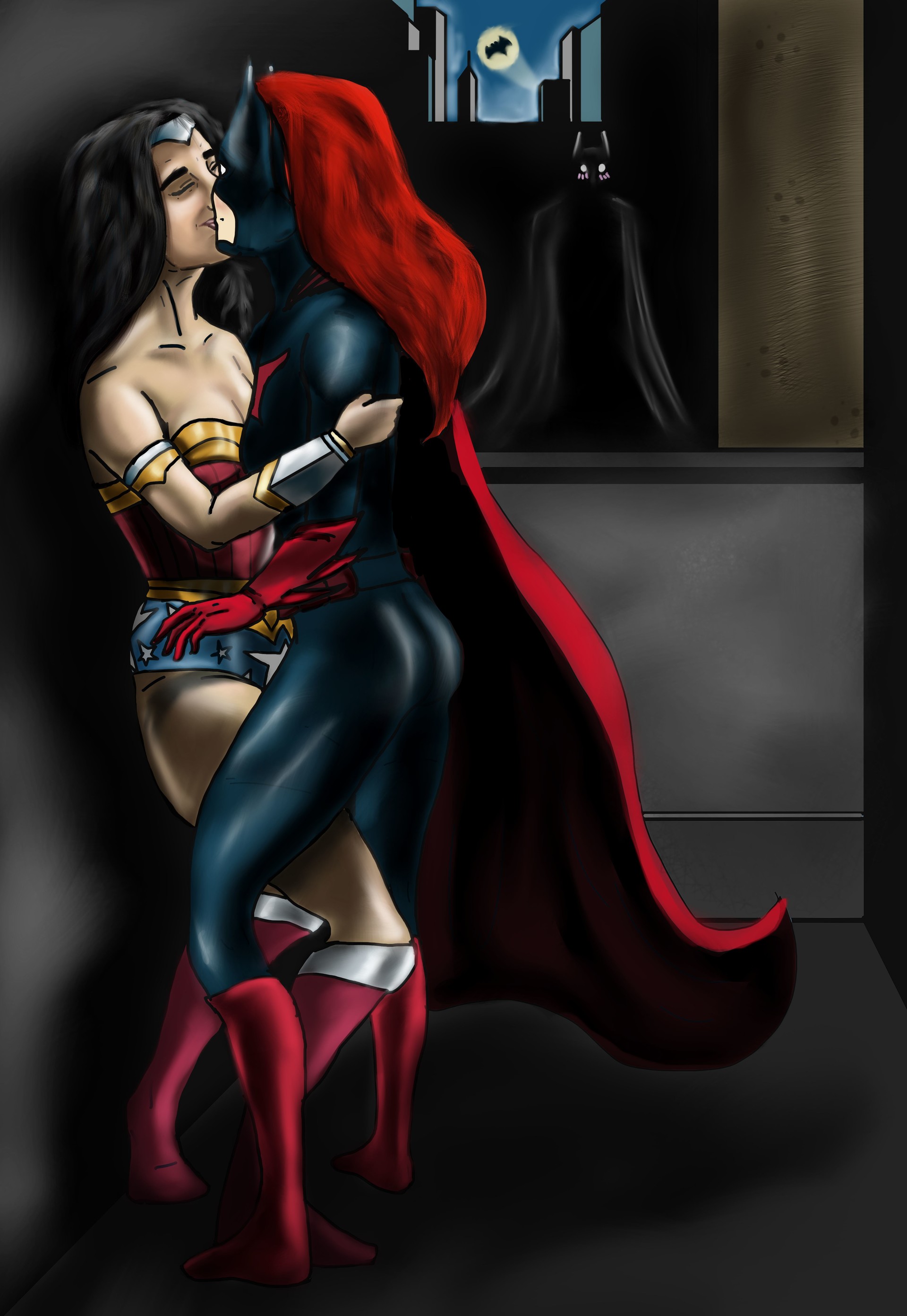 I wanted to do a piece showing what if wonder woman and batwoman were havin...