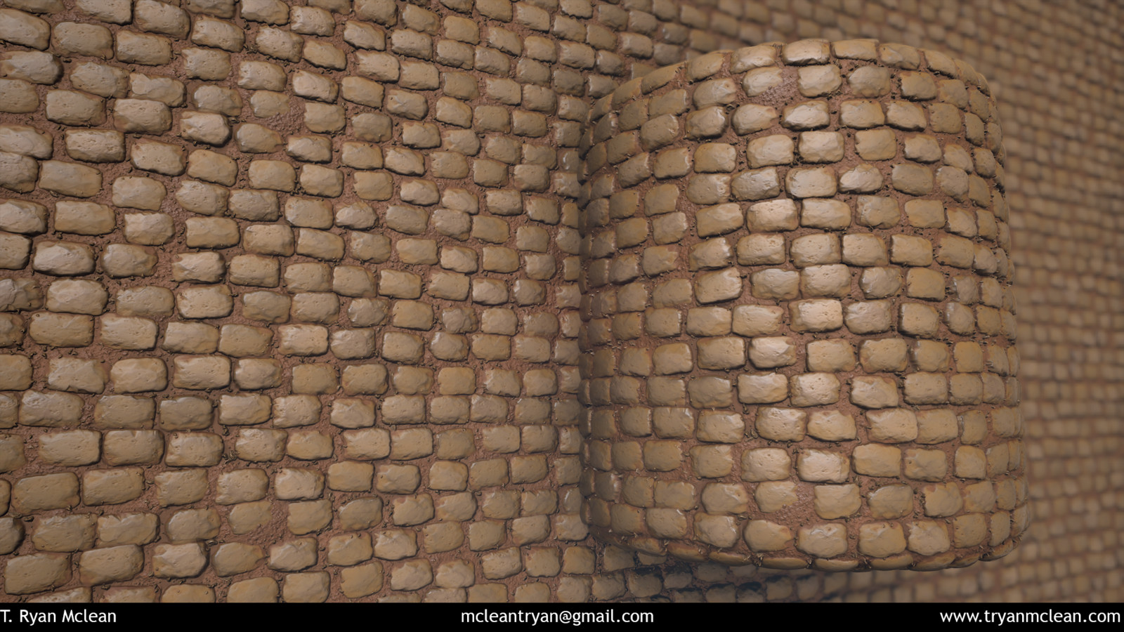 Cobblestone Material created in Substance Designer and rendered in Marmoset Toolbag.