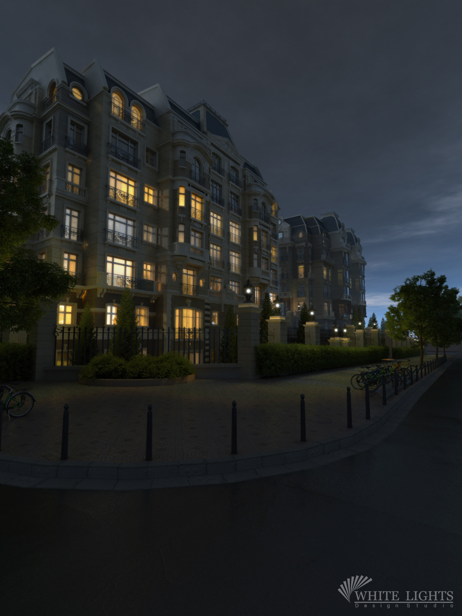 Artstation 3d Building Night View Renders Valmik Shah