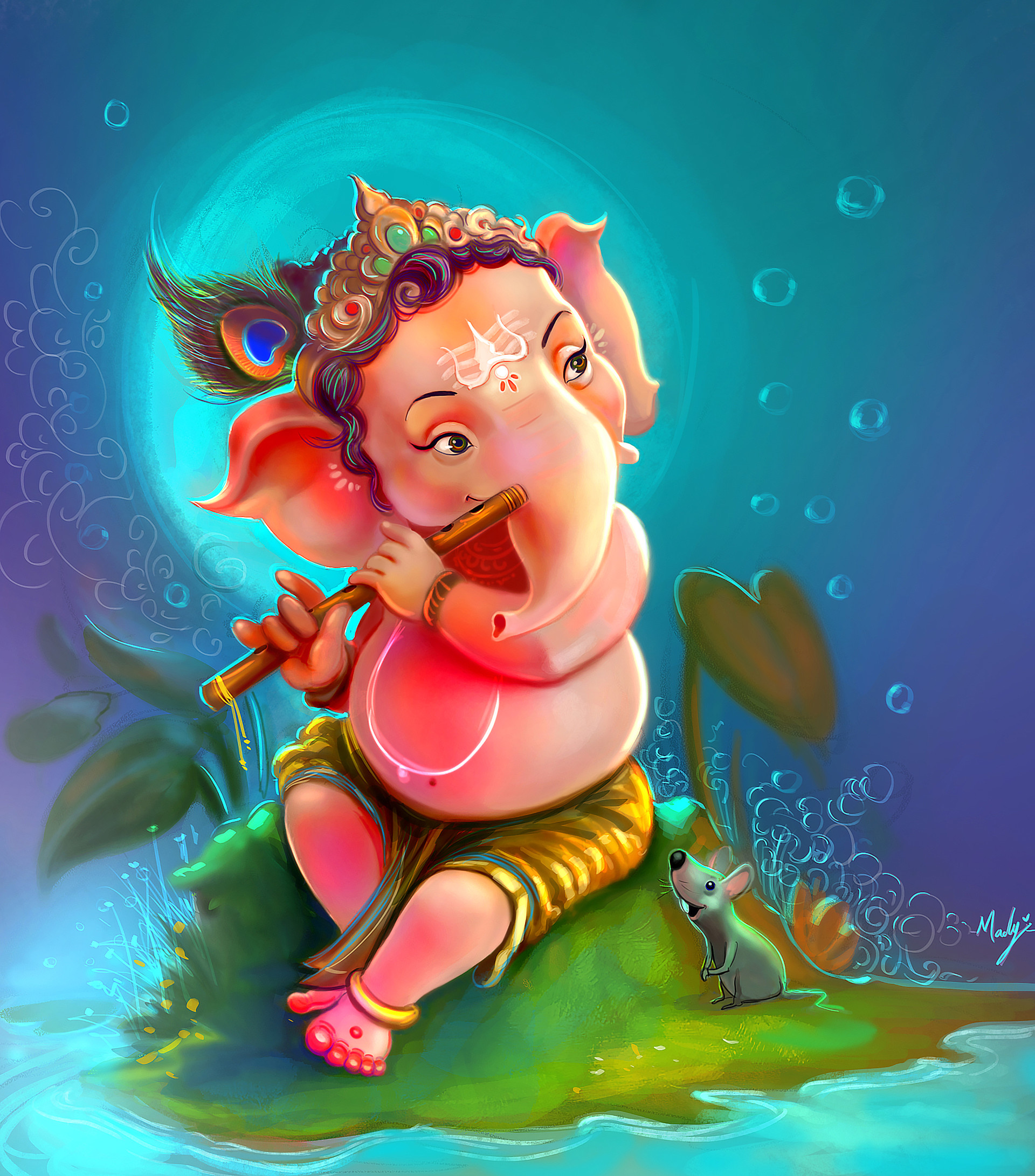Madhaw Bauri - Lord Ganesha & happy ganesh chaturthi...