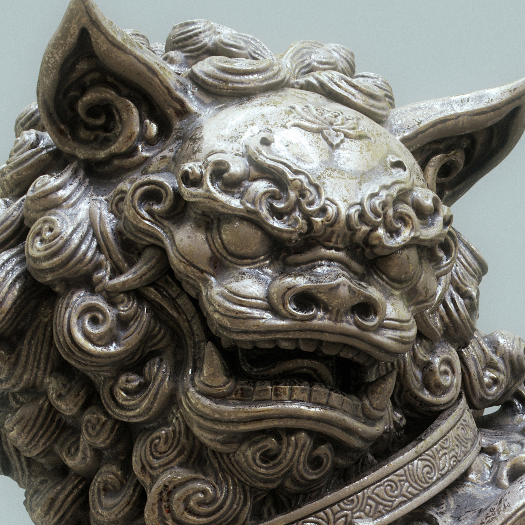 Zhelong s Art A Chinese Lion Statue Bronze Version  Zhelong s Art A Chinese Lion Statue Bronze Version
