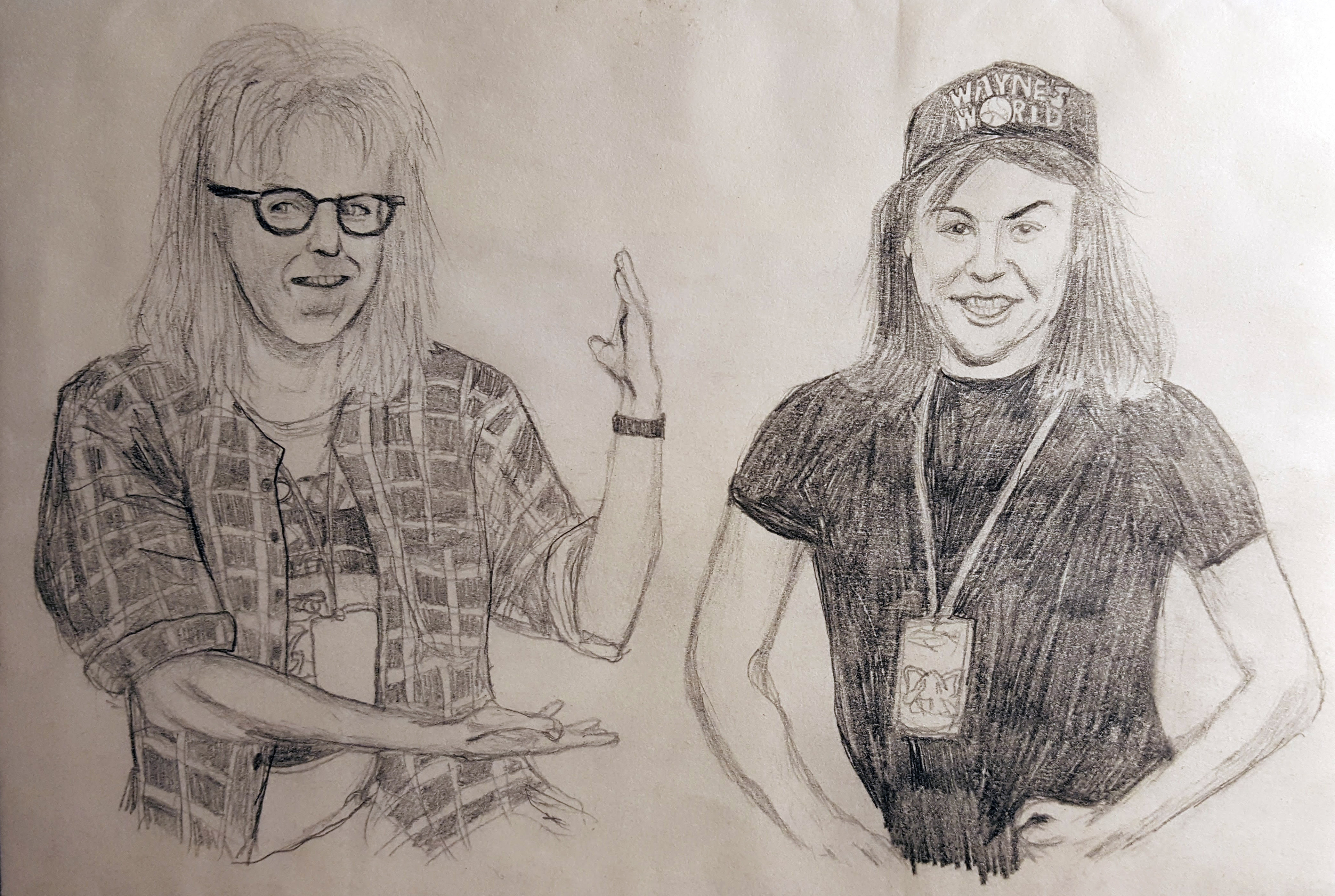 Wayne's World 2! Garth and Wayne, obviously. I remember my mom being unimpressed.