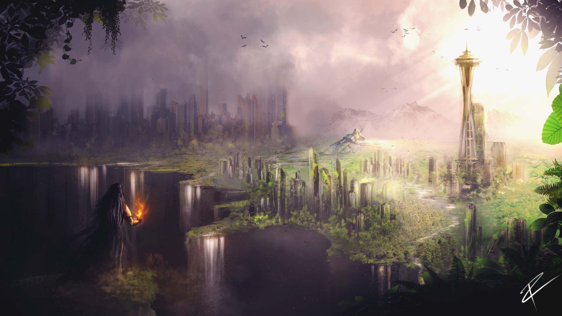 Artstation A Fantasy Sci Fi Landscape