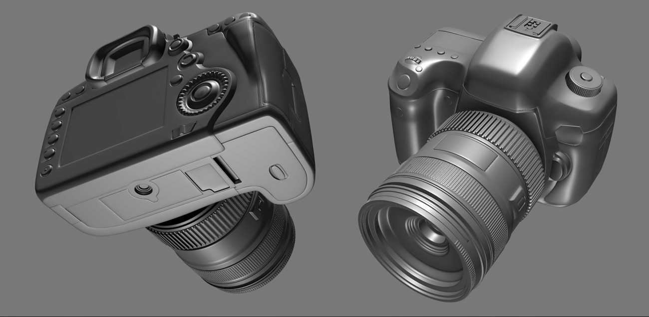 Maya Screenshot of High Poly Model