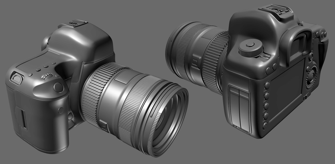 Maya Screenshot of High Poly Model