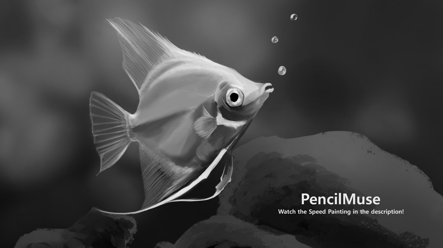 Artstation Daily Speed Painting Sketch Underwater Fish Bodo