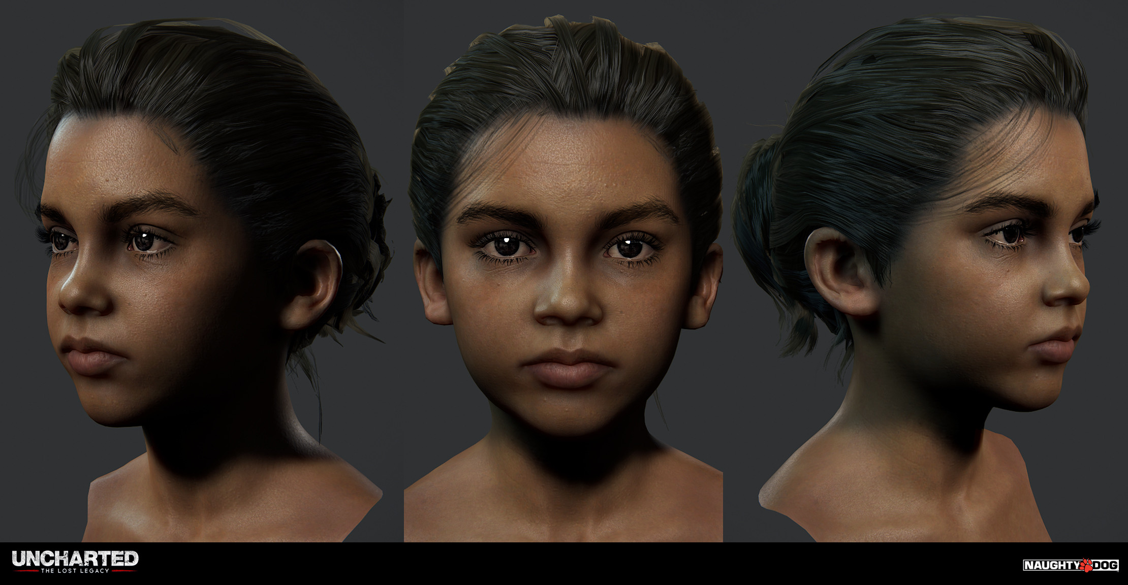 Npc kid head: head from scratch. Hair started from an existent archive and reworked for this character.
