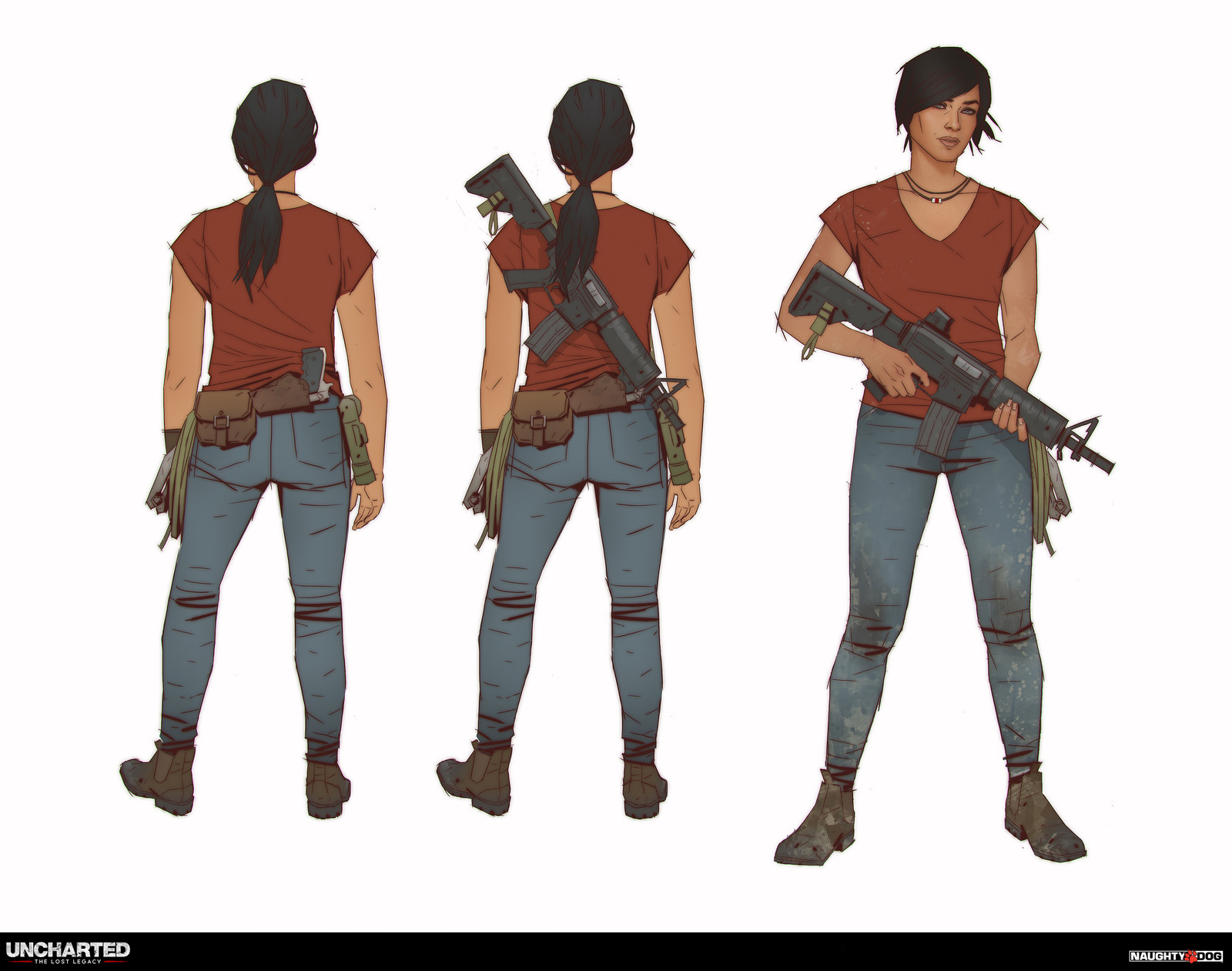 Chloe Frazer - final costume concept before starting the scanning process.