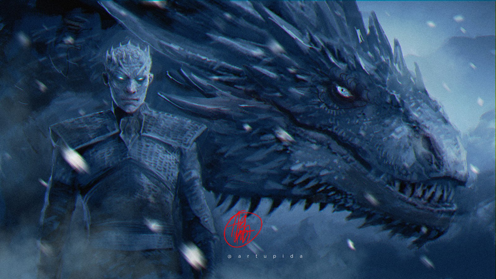 artstation night king and viserion