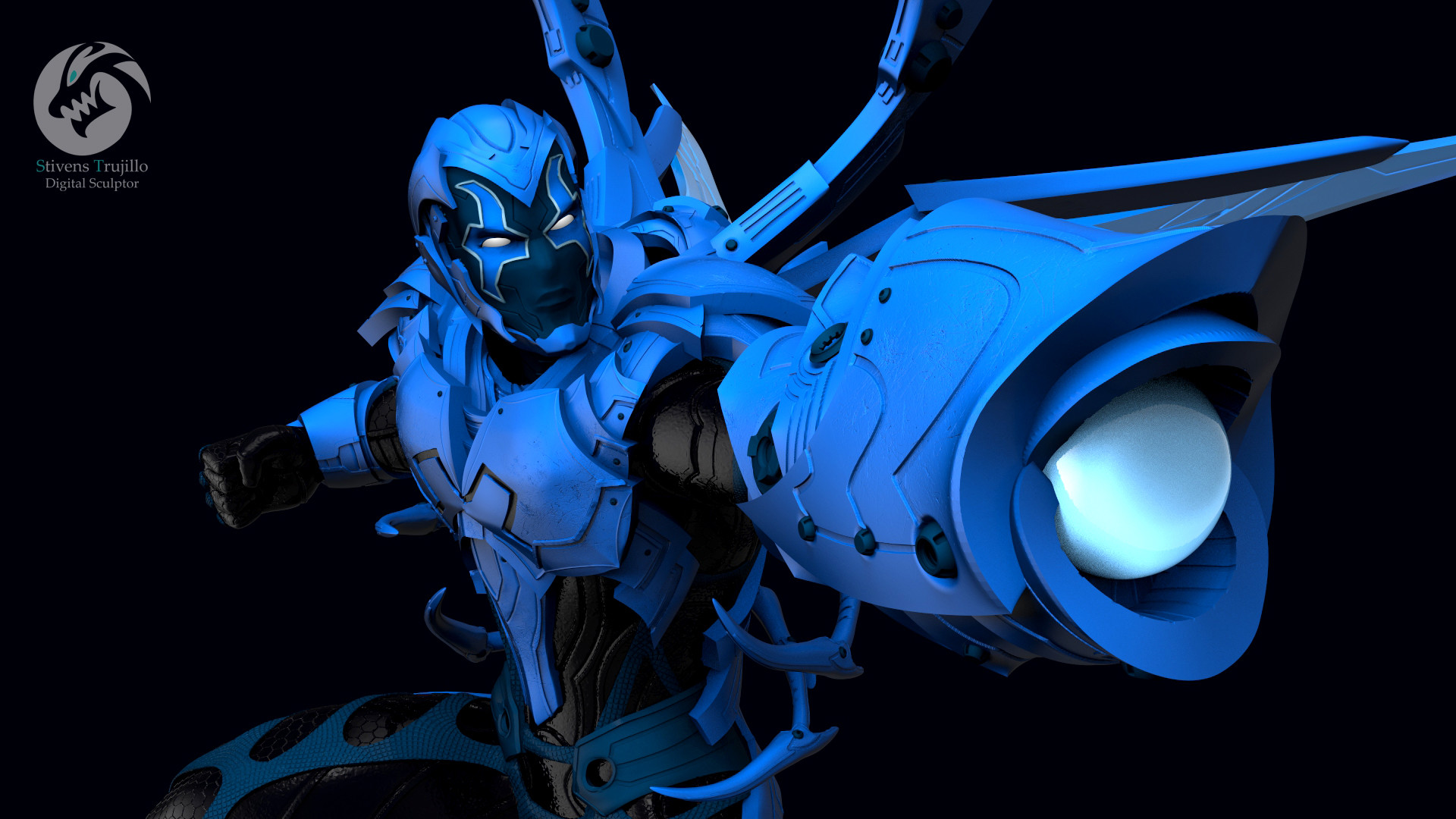 Artstation Bluebeetle Stivens Trujillo Sanchez