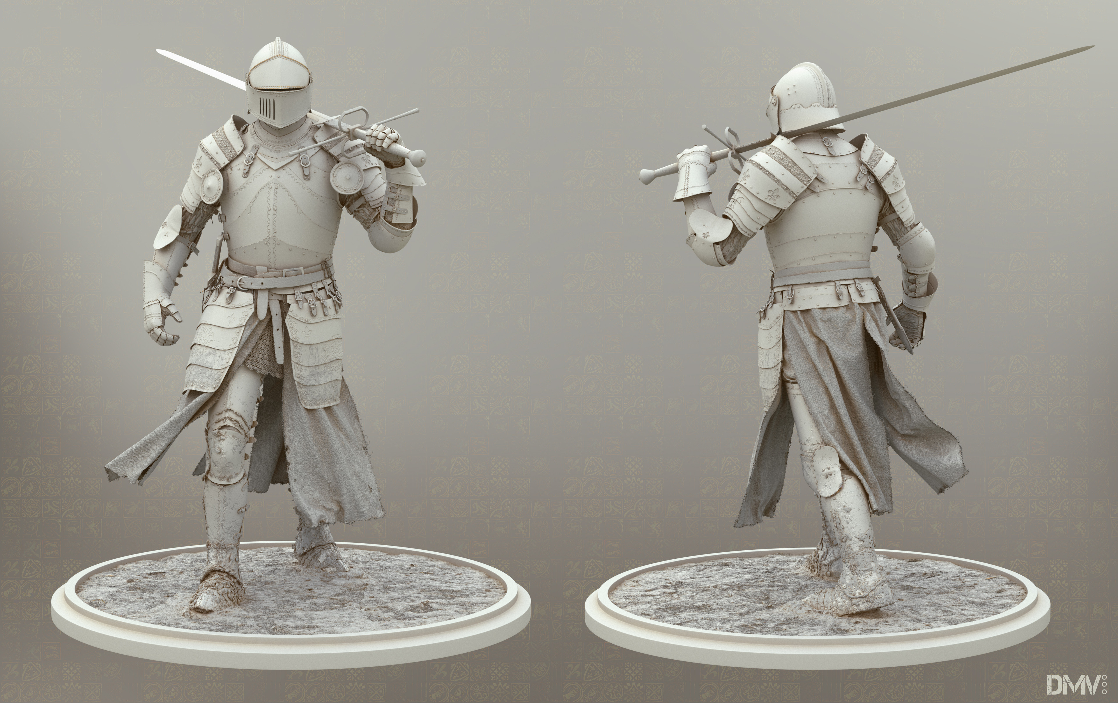 Clay render.