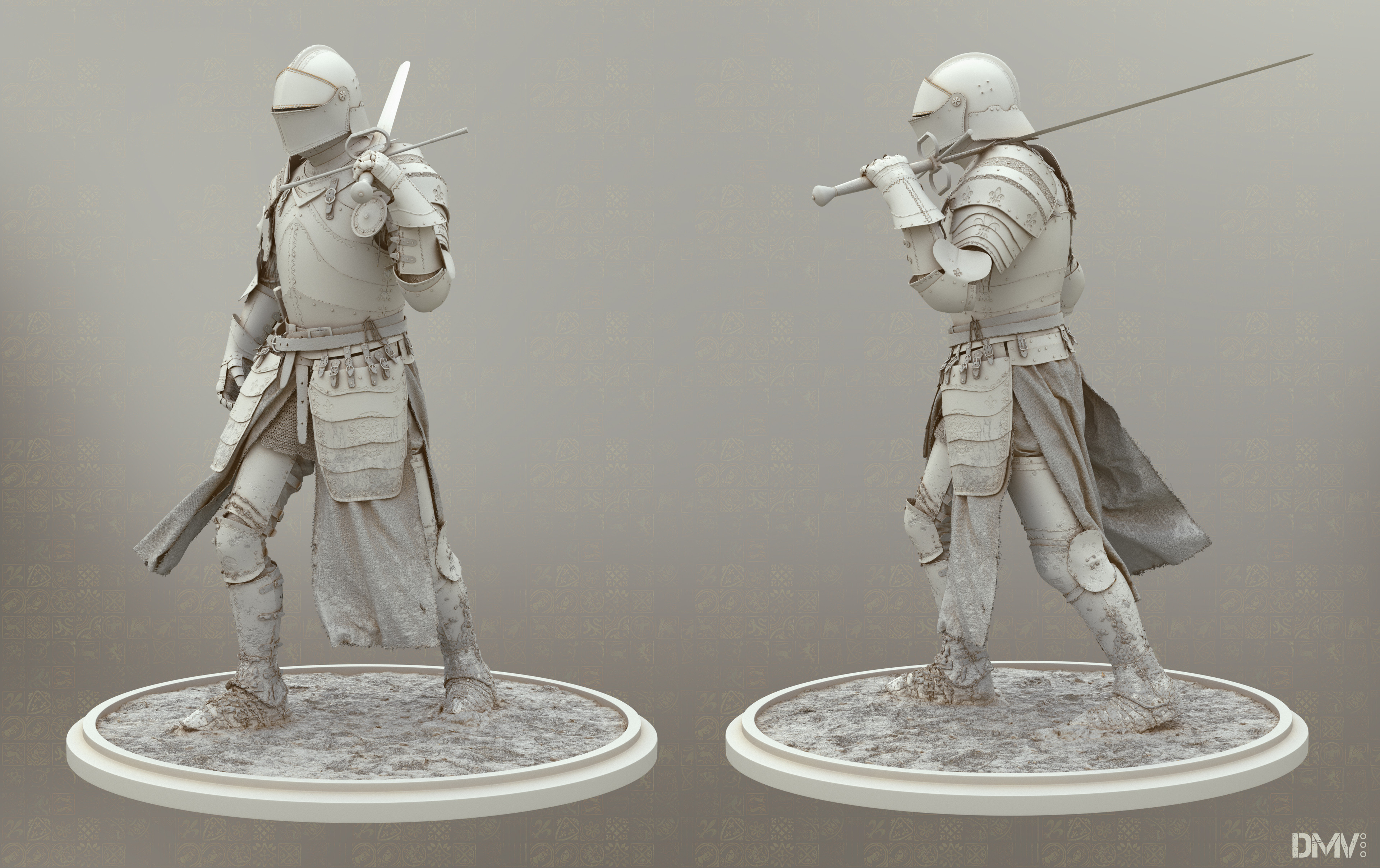 Clay render.