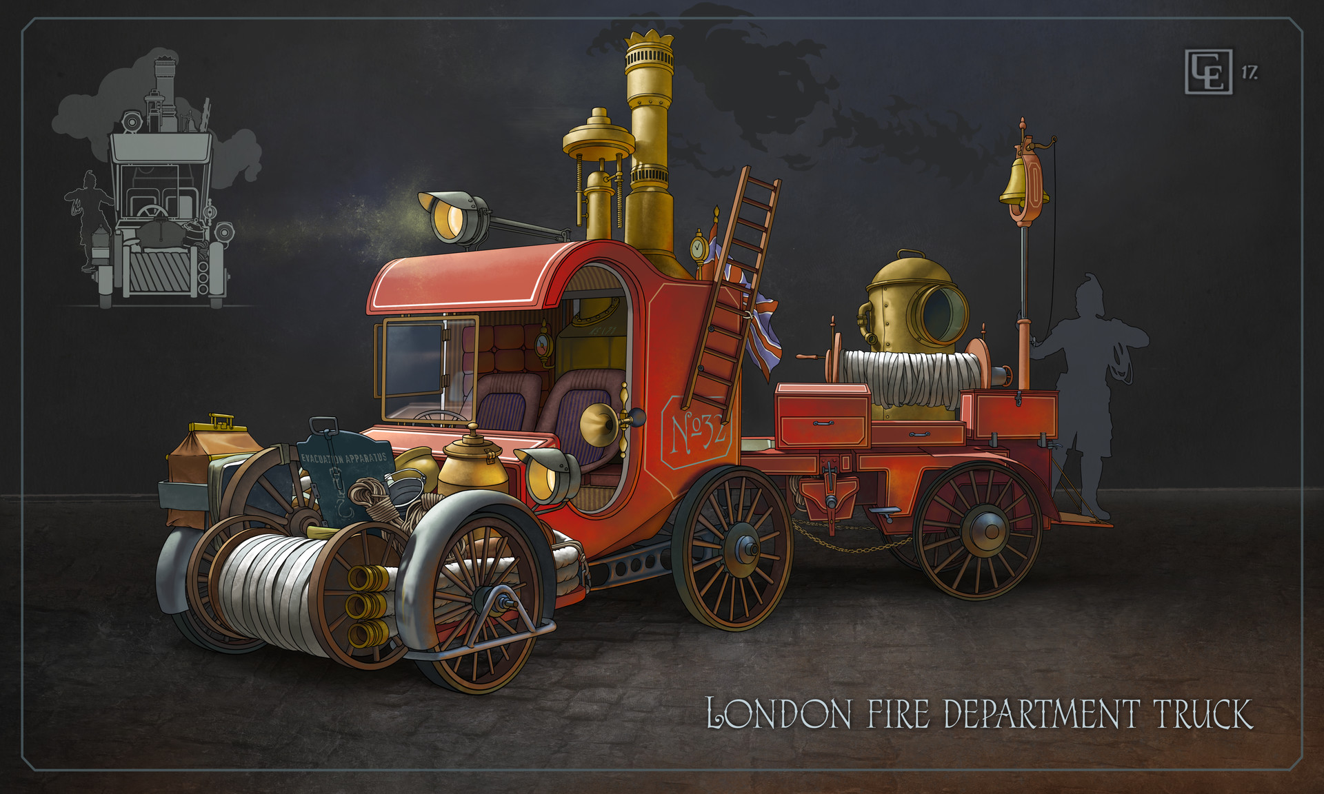 steampunk fire truck.