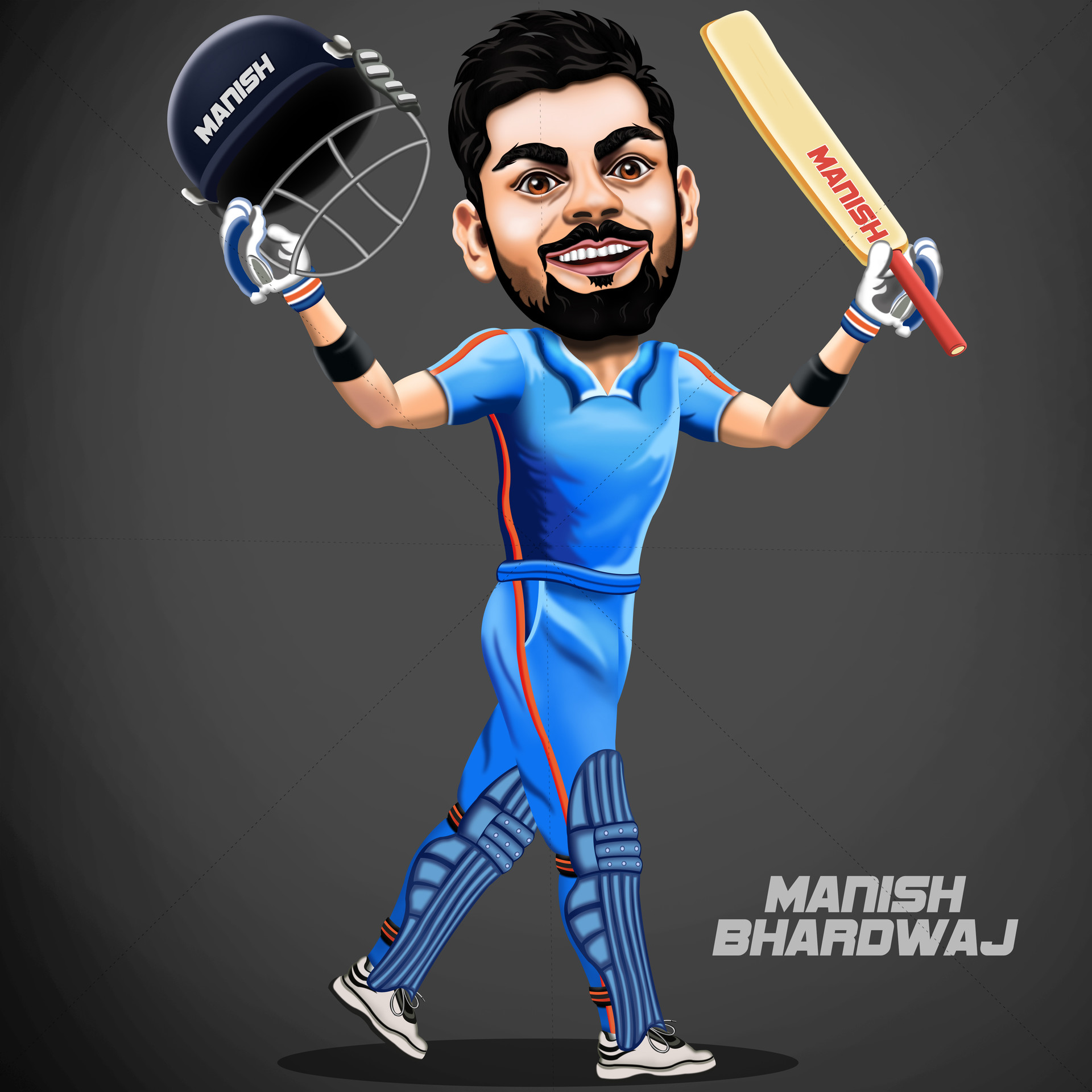 Artstation Virat Kohli Caricature Manish Bhardwaj This is the official fan page of indian cricketer virat kohli. virat kohli caricature manish bhardwaj