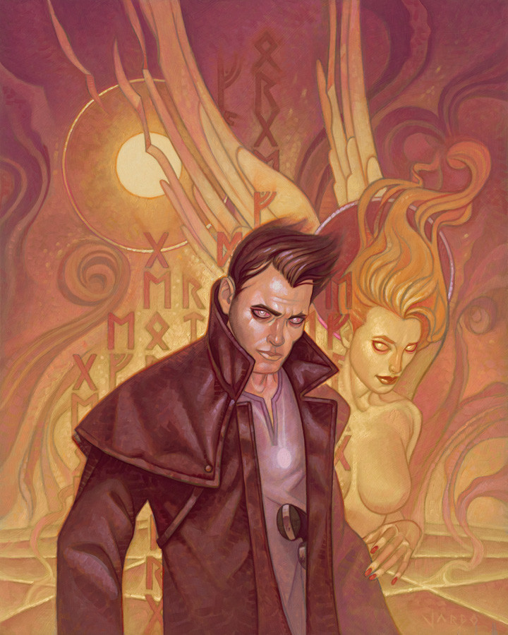 The Wizard Harry Dresden and his mental companion Lasciel.