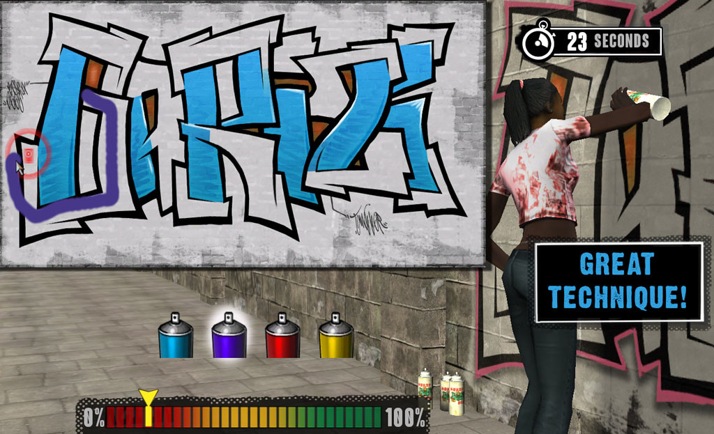 Graffiti minigame