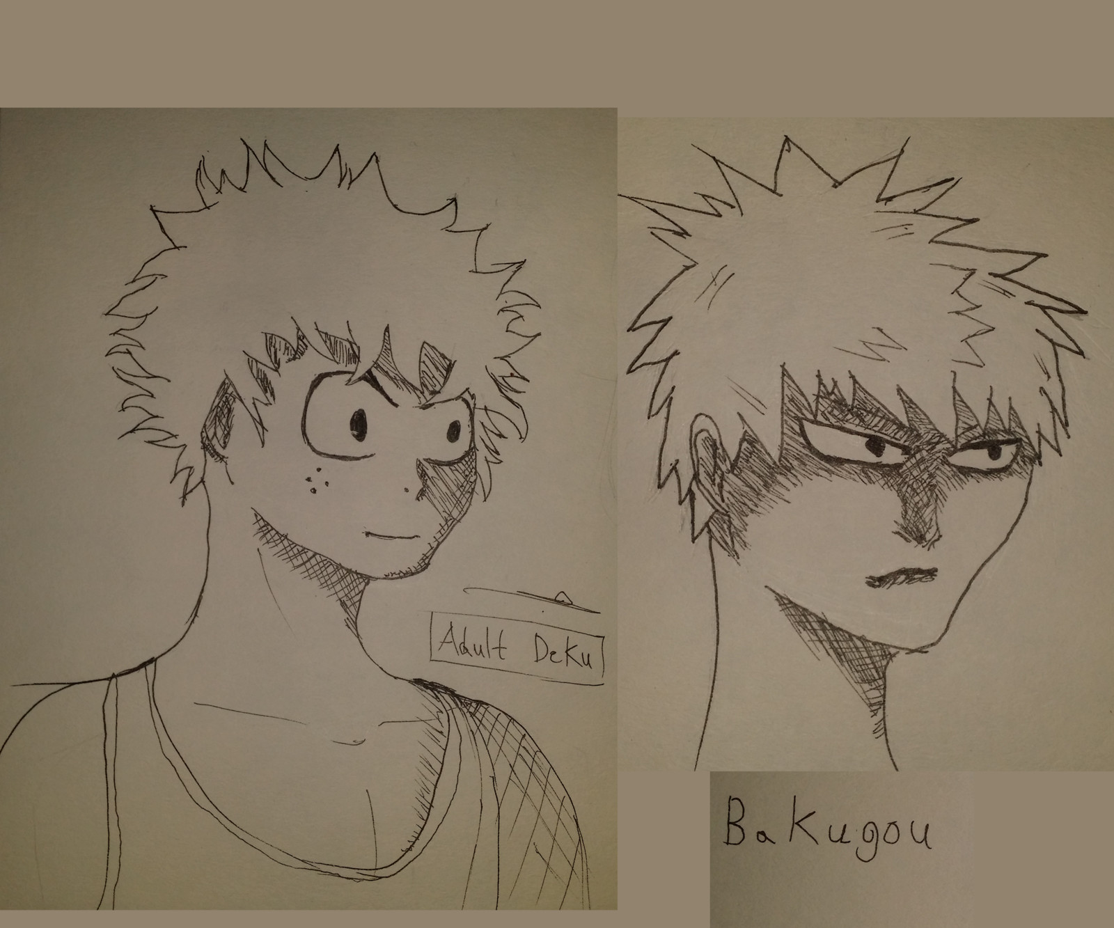 Artstation Deku And Bakugou Sketches Wael Mahrouseh
