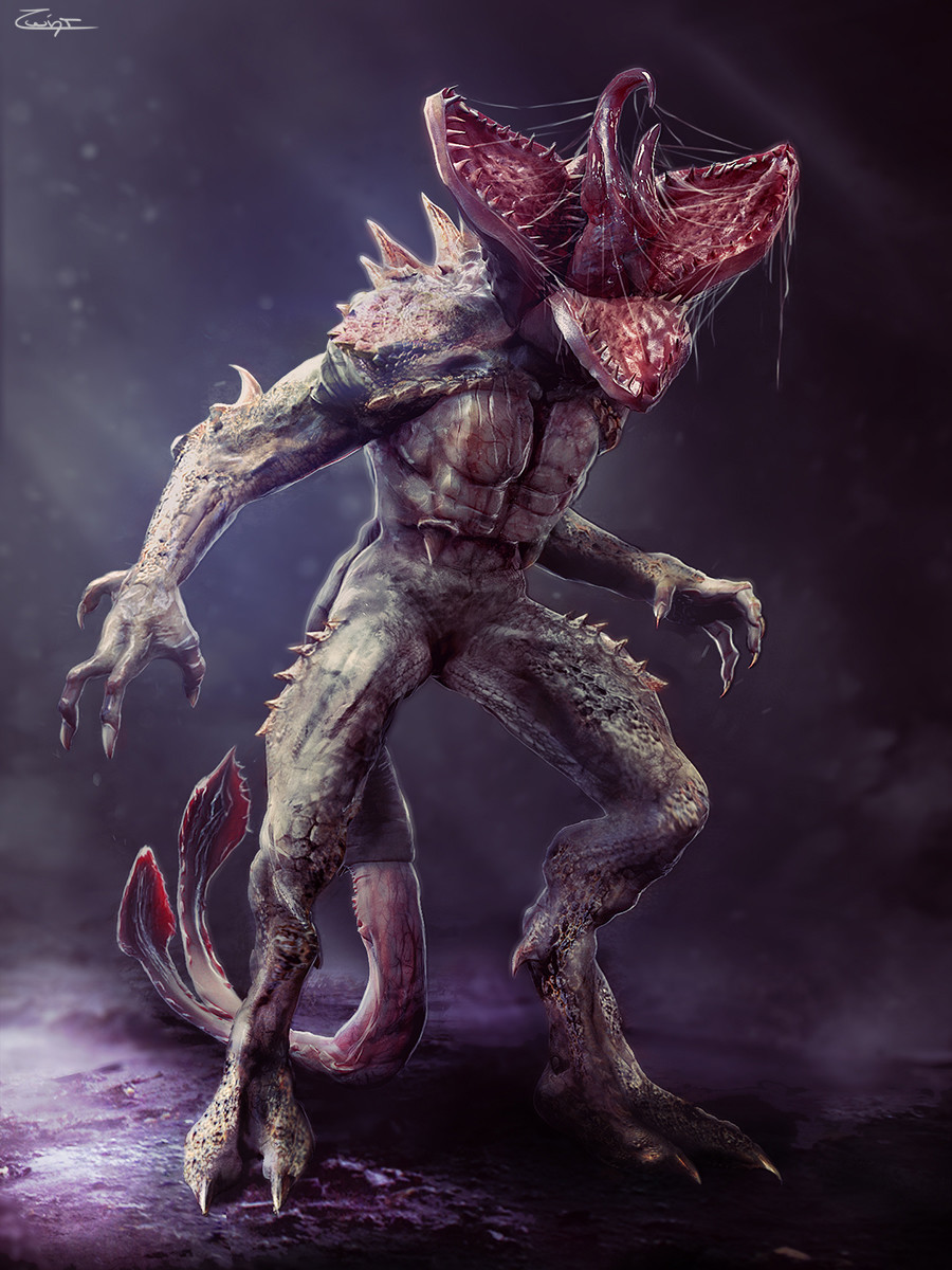Artstation My Demogorgon Valeria Traverso Demogorgons are predatory creatures originating from the upside down and one of the main antagonist in stranger things along with the the mind flayer. my demogorgon valeria traverso