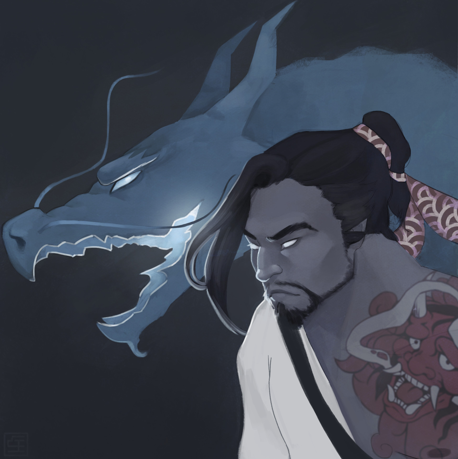 Artstation Demon Hanzo Commissioned Robbie Pietsch