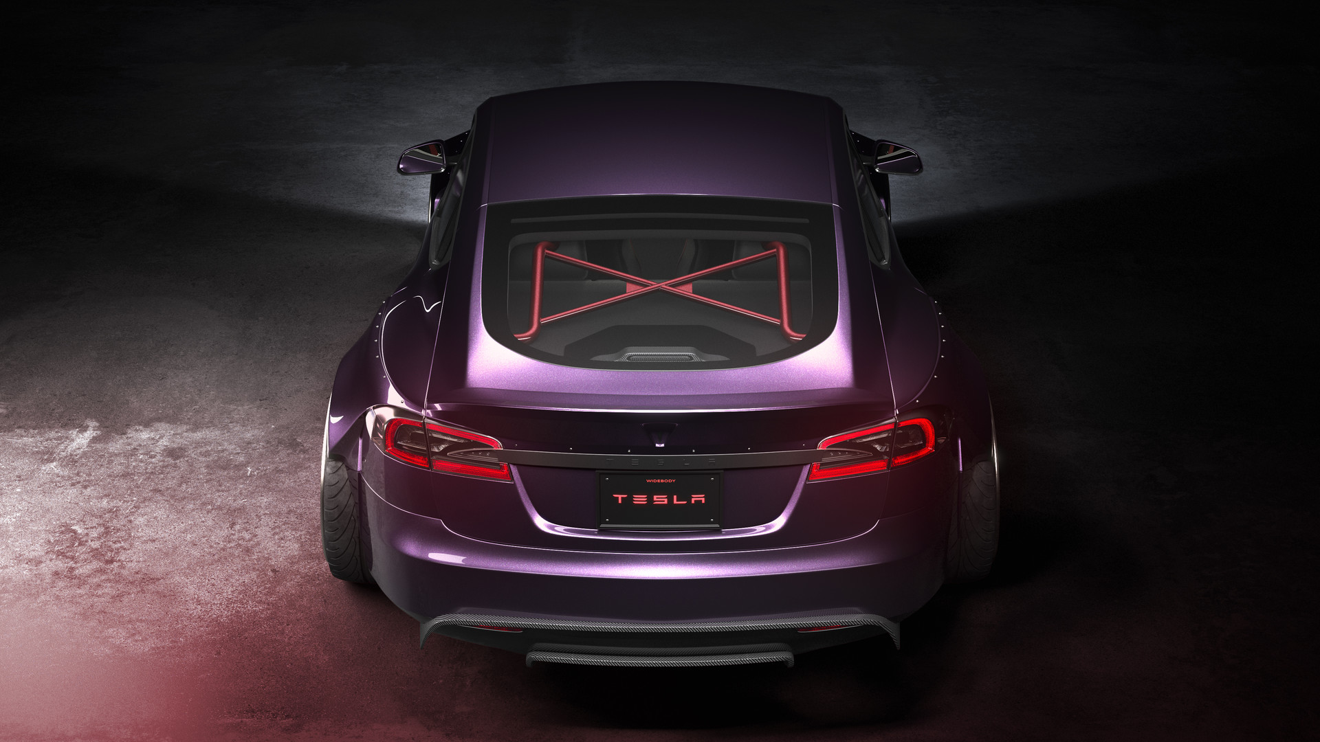 Artstation Tesla Model S Widebody Dmitry Mazurkevich