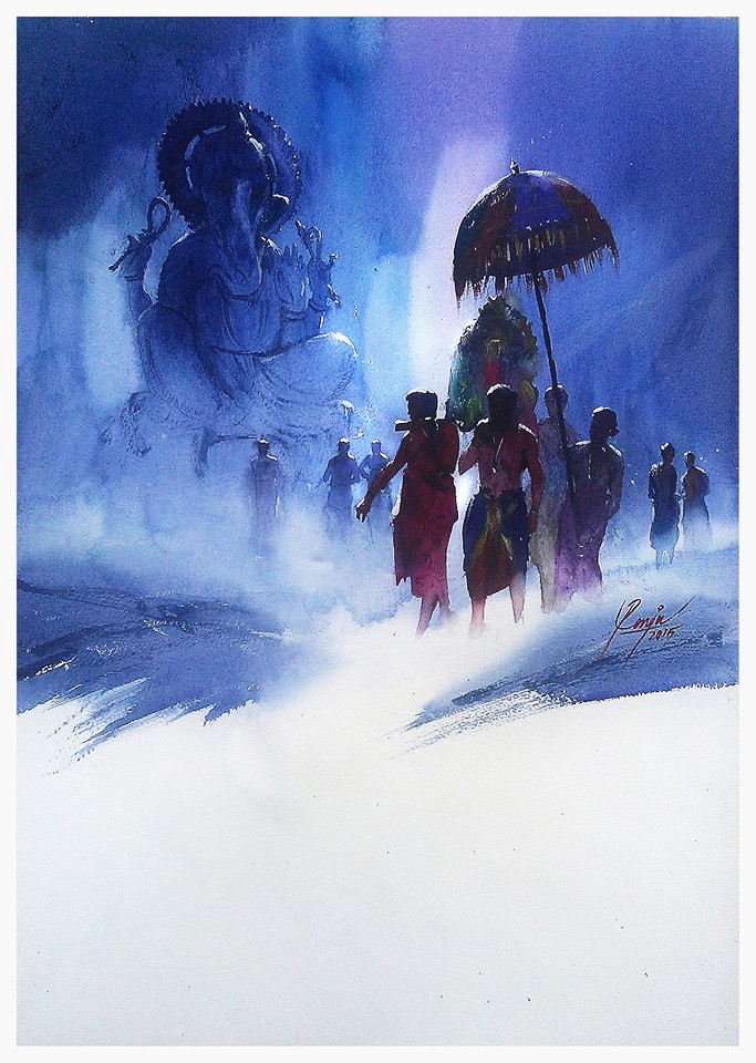 Artstation Watercolor Paintings Mv Renju