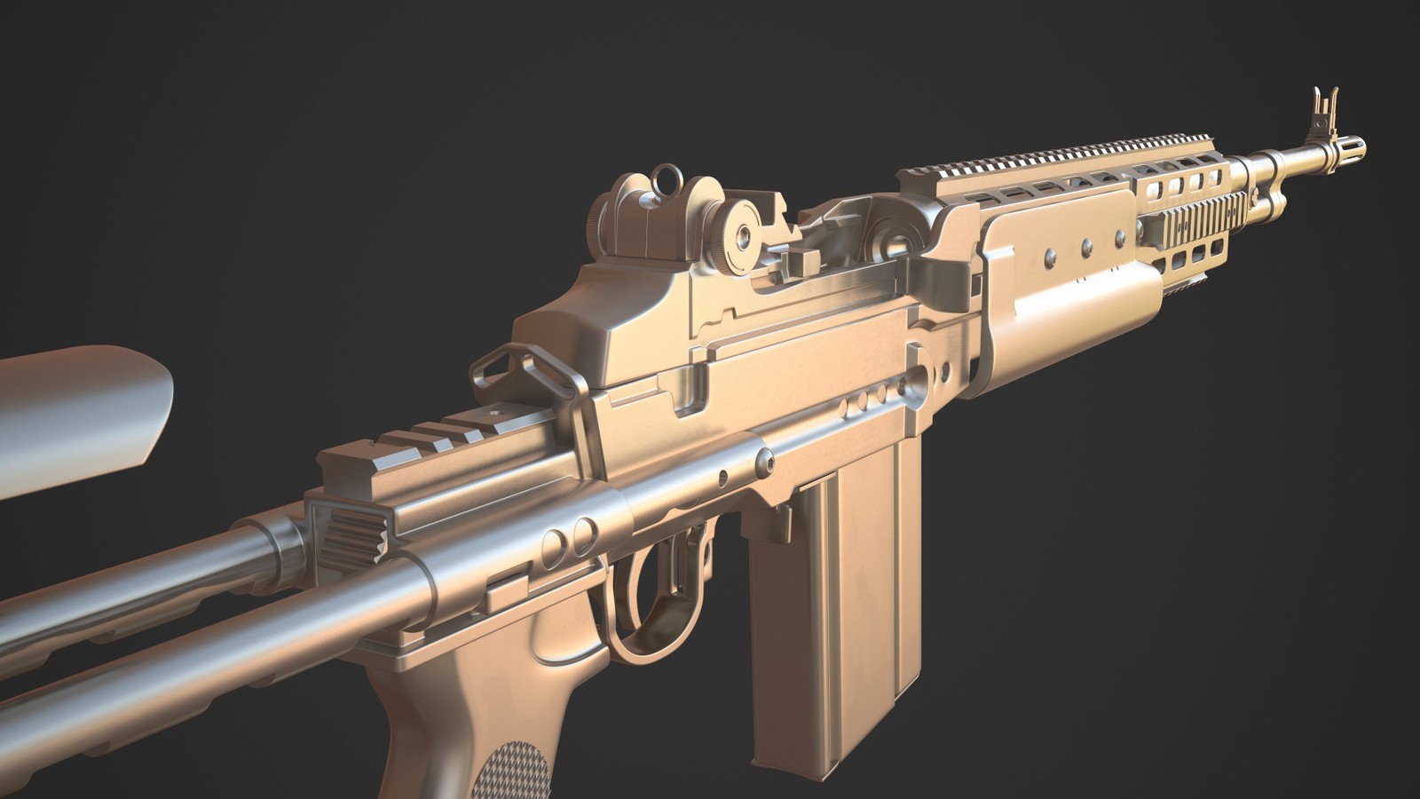 Gun - M39 EMR Hard Surface Modeling.