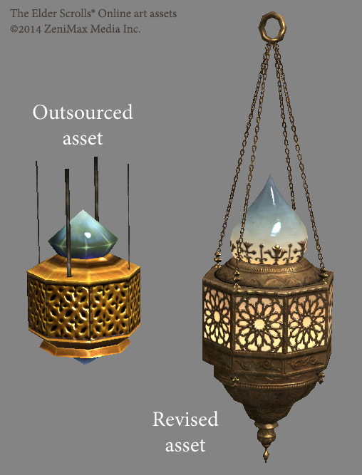 A Redguard lamp made to replace a sub-par outsourced asset