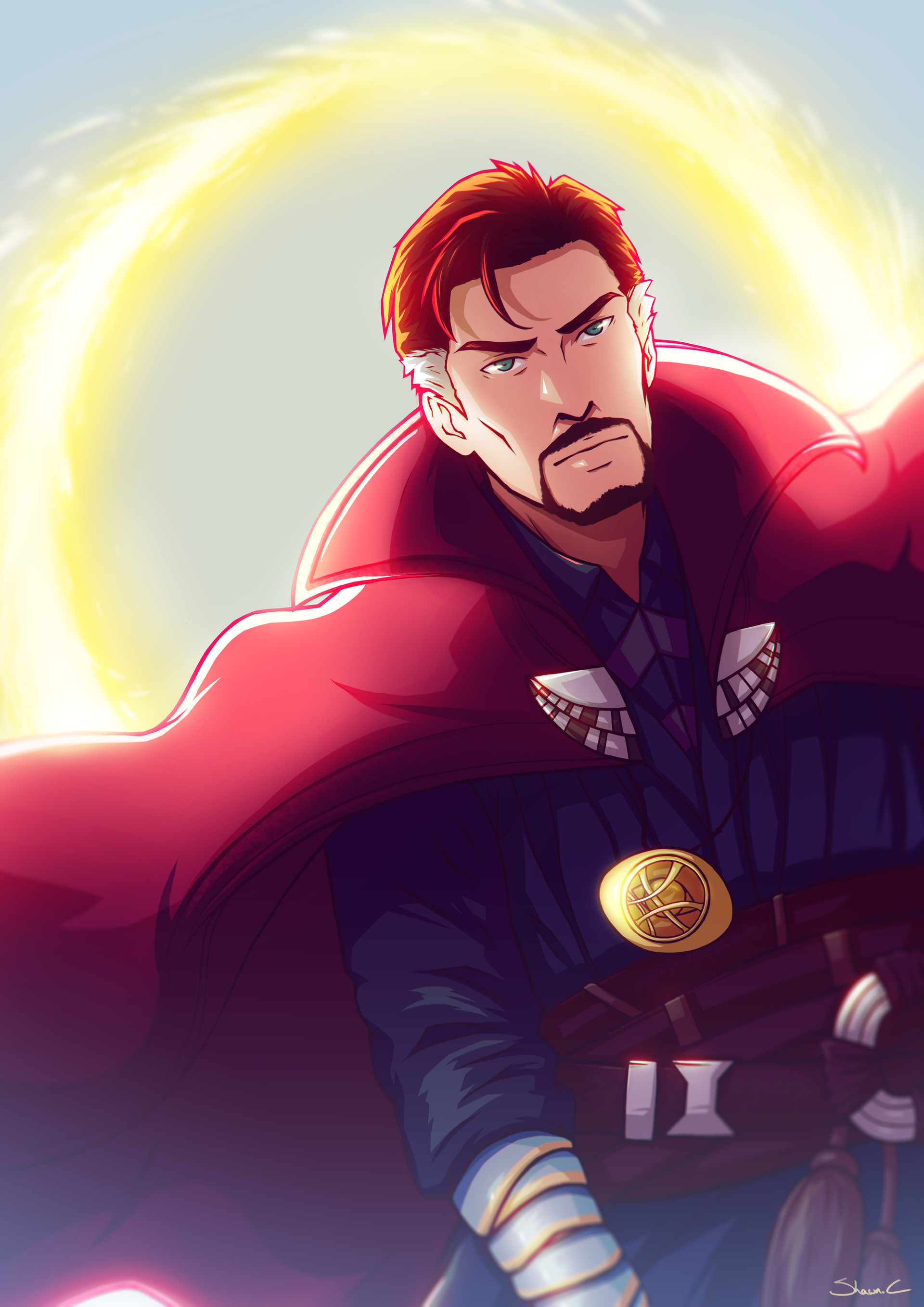 Shawn Cauchi Dr Strange This iconic scene from @avengers infinity war of dr strange and his multiple arms is. shawn cauchi dr strange