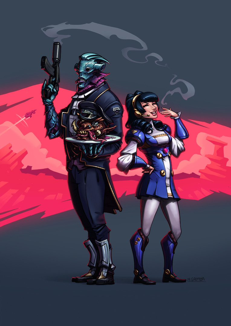 Abigail &amp; Mr Winters - Unenthusiastic Support character and her trusty hitman/butler!