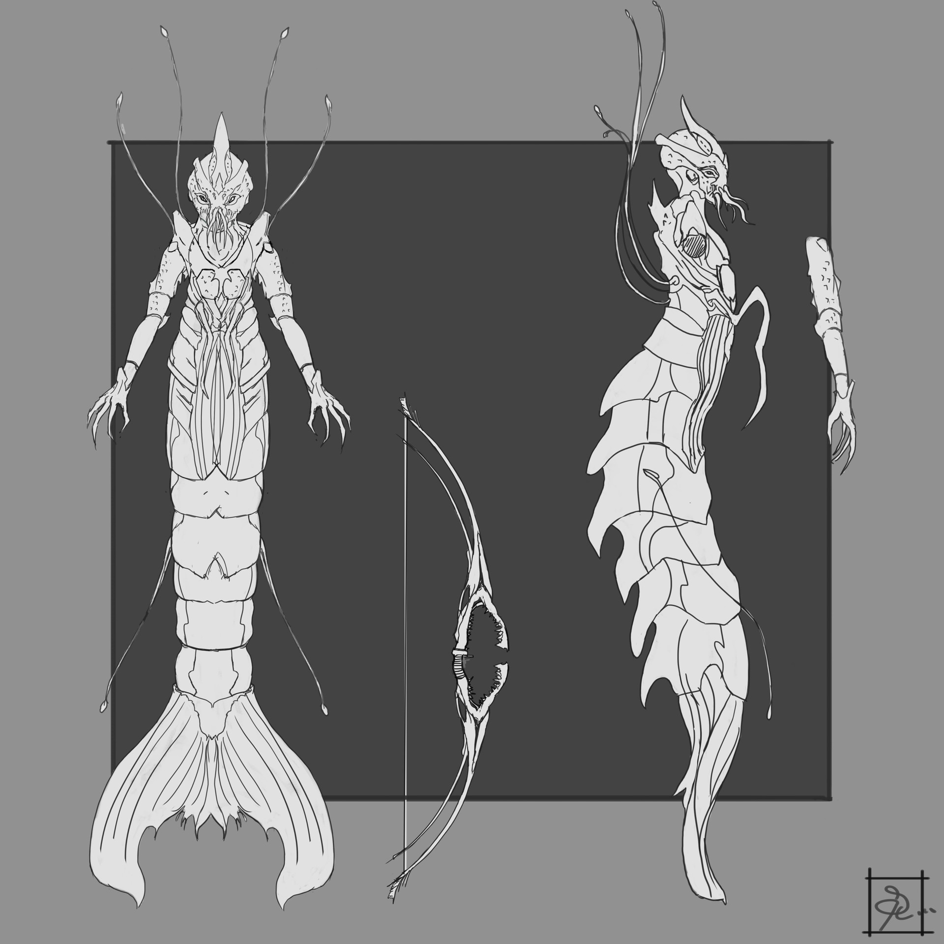 Artstation Alien Sea Creature Concept Godserg Art