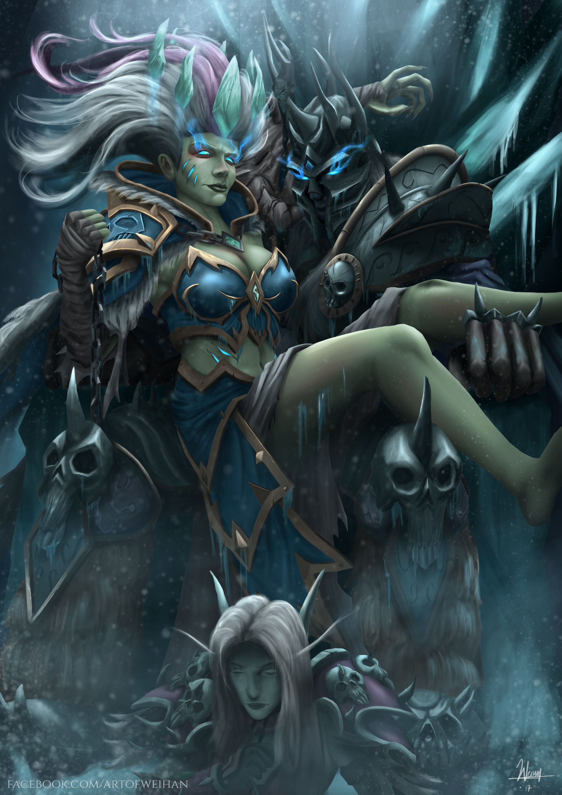 Artstation Frost Lich Jaina Fanart The Frozen Throne Weihan Lee