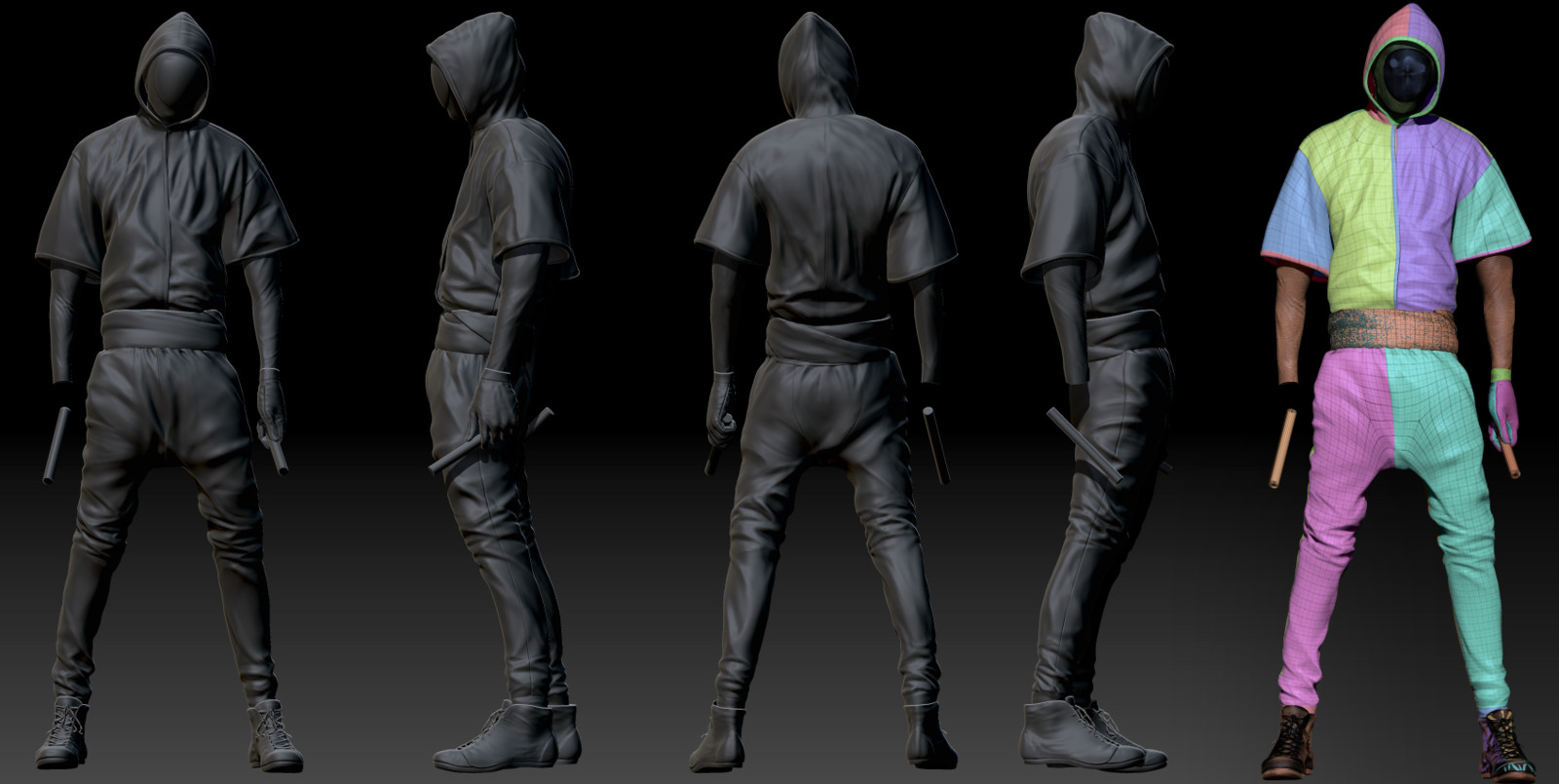 Turn in Zbrush - Done with Polygroups