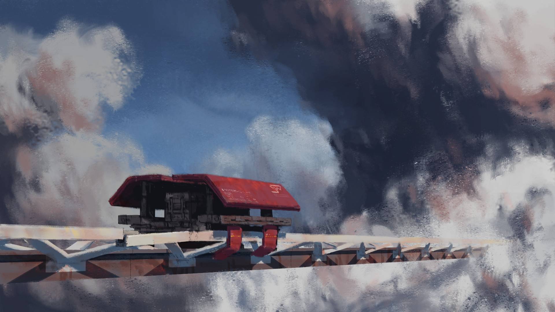 Artstation Train In The Clouds Andrey Vasenko