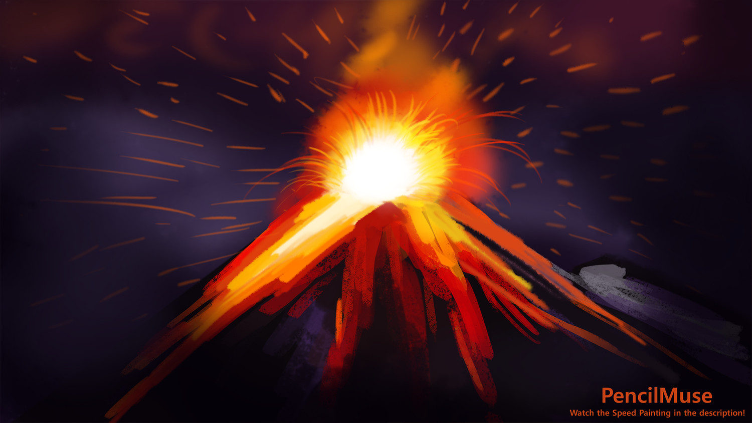 Artstation Mood Painting Anger Volcano 6 Minutes Bodo Muller