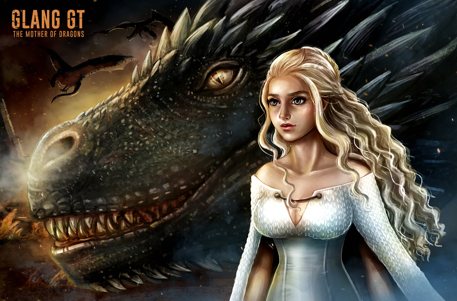 ArtStation - The Mother Of Dragons - Game of thrones, image size:1500x988