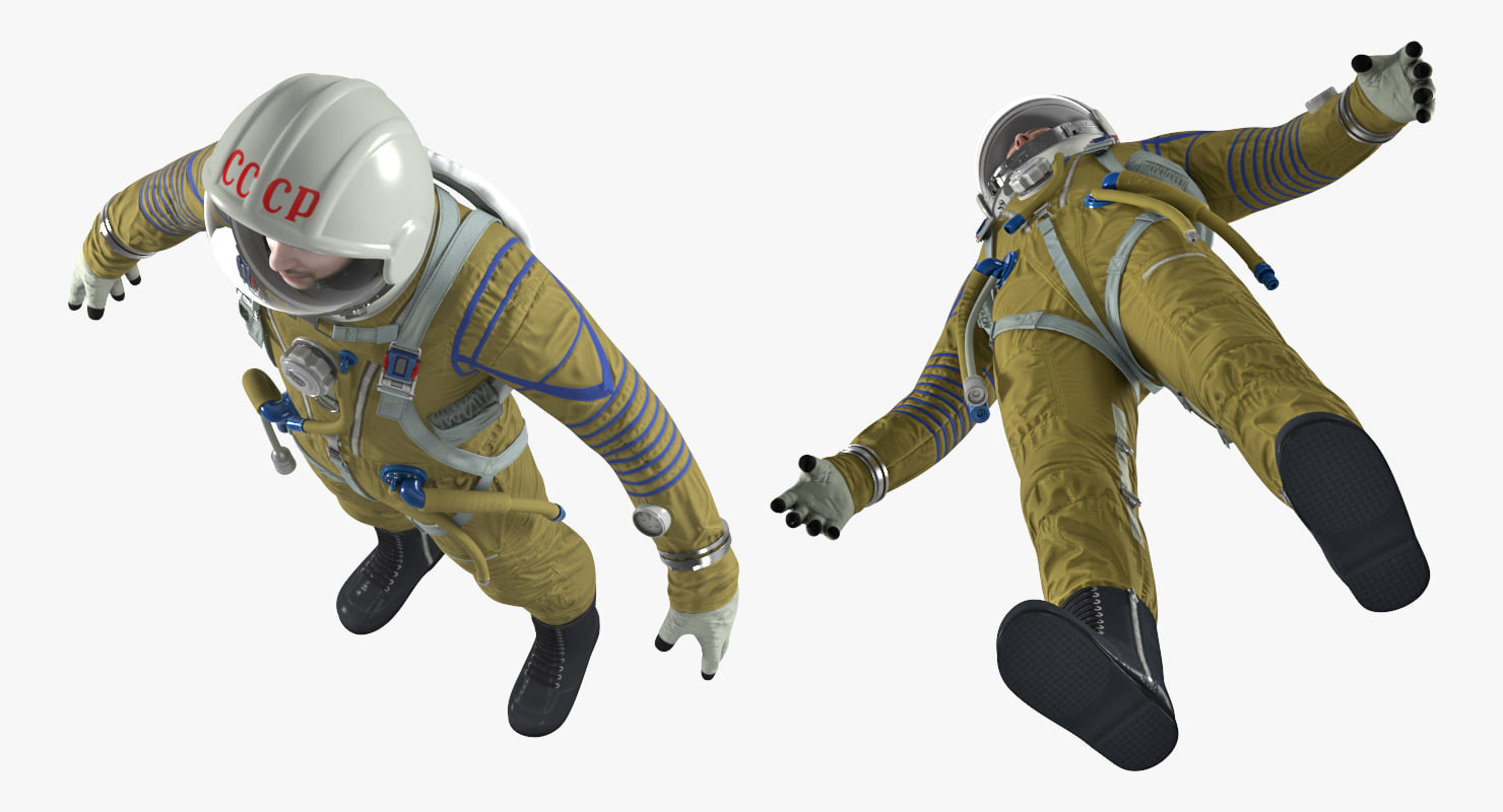 Artstation 3d Ussr Astronaut In A Space Suit Strizh Andrey