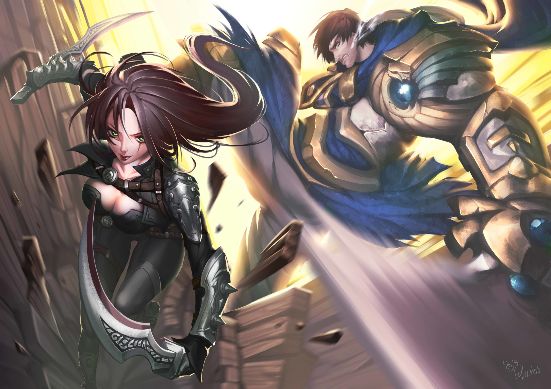 Artstation Katarina San And Garen San Sikarin Susirakarn