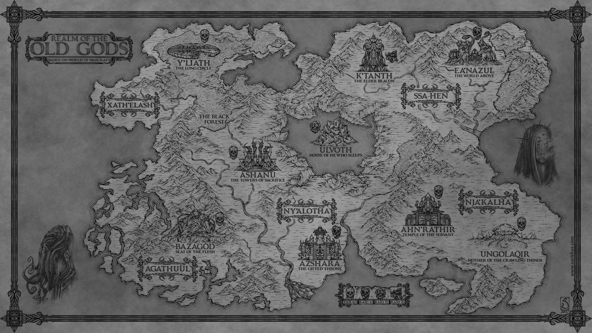 Sarithus Maps Realm Of The Old Gods World Of Warcraft
