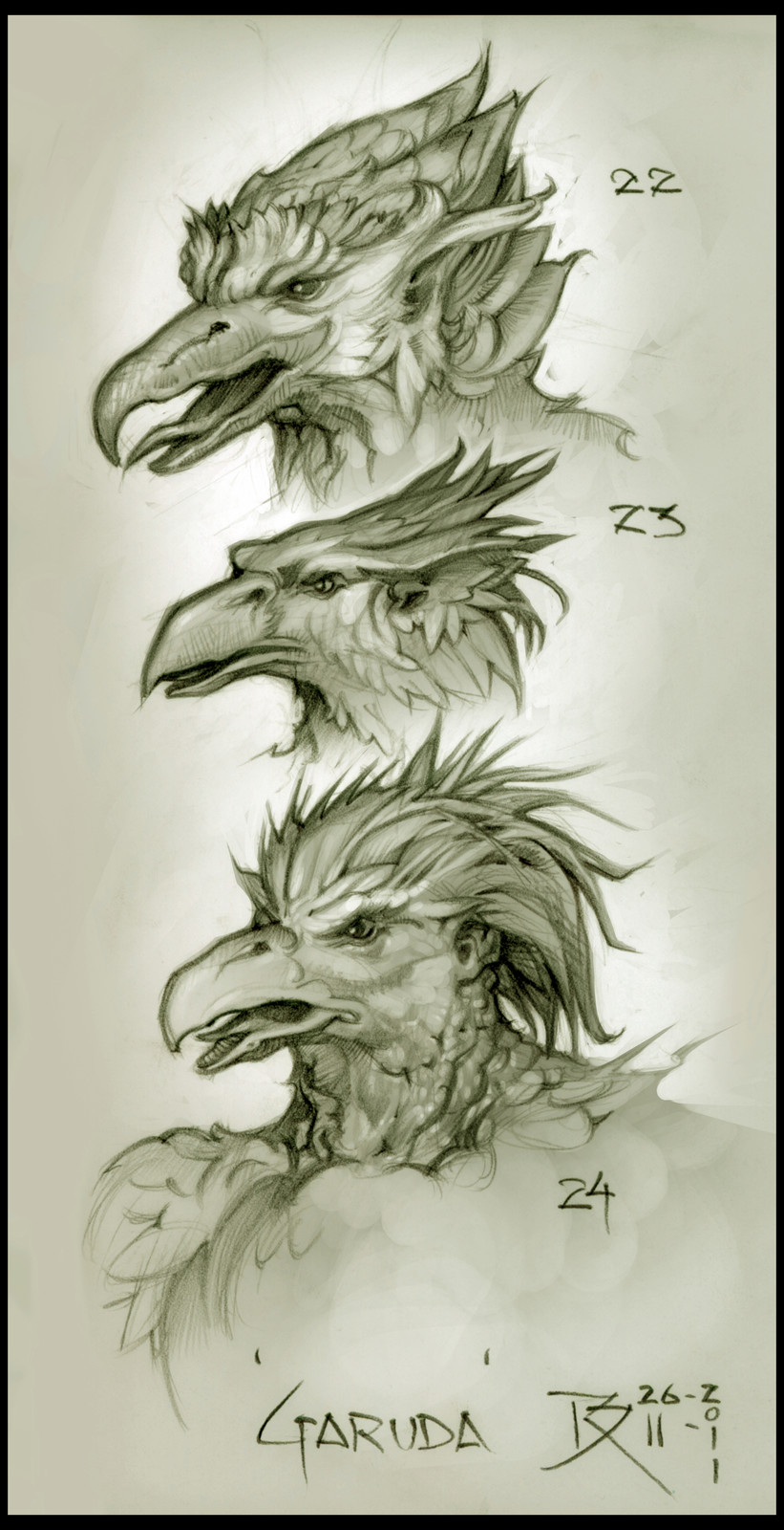 GARUDA 22-24
 -Pencil  sketch, with  Photoshop touch up