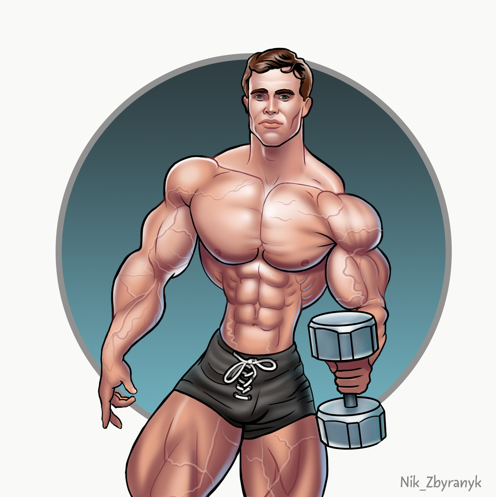 ふるさと納税 ✦ Nik bodybuilders style art Comic - ✦ 89 Artist 絵画