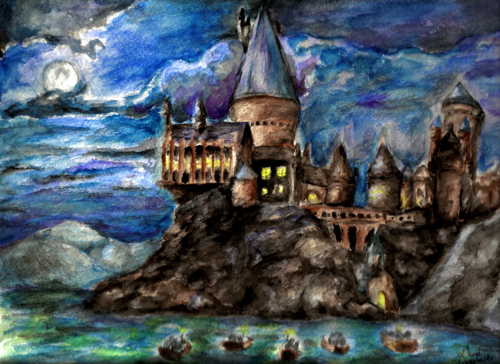 Artstation Hogwarts Castle Arrival Harry Potter David Sobozenski
